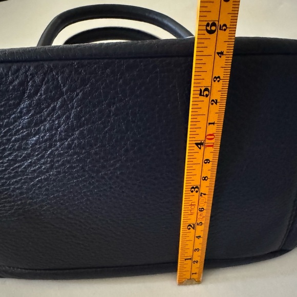 Talbots Faux Leather Handbag Double Top Handle Purse Bag, Navy Blue, NWT - Picture 10 of 14